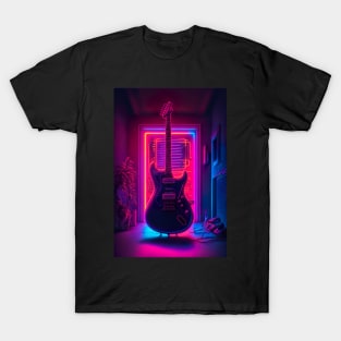 Cool Guitar Cyber Future Style T-Shirt